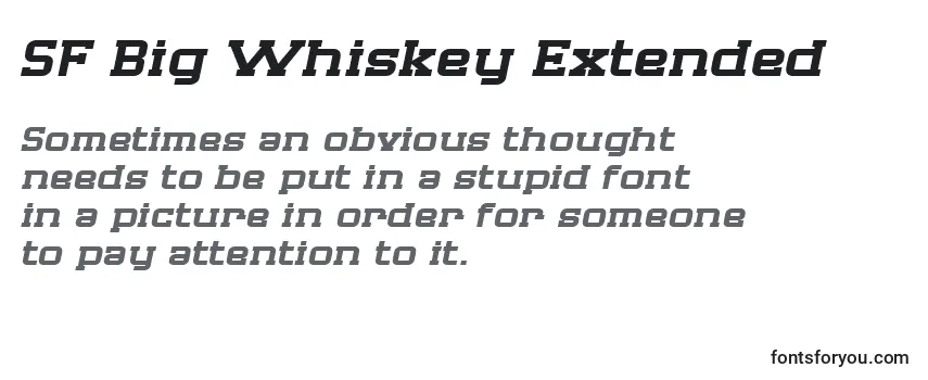 Schriftart SF Big Whiskey Extended