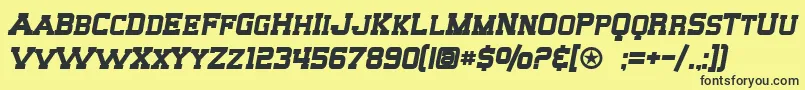 SF Big Whiskey SC Bold Font – Black Fonts on Yellow Background