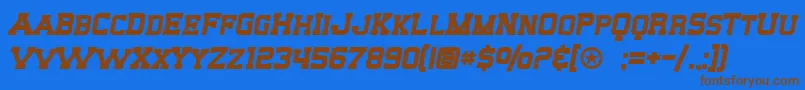 SF Big Whiskey SC Bold Font – Brown Fonts on Blue Background