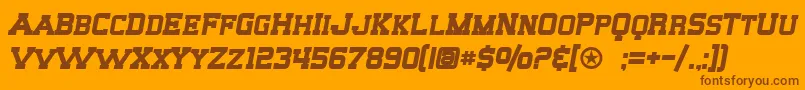 SF Big Whiskey SC Bold Font – Brown Fonts on Orange Background