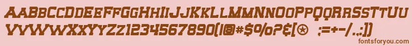 SF Big Whiskey SC Bold Font – Brown Fonts on Pink Background