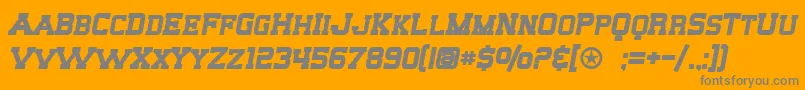 Fonte SF Big Whiskey SC Bold – fontes cinzas em um fundo laranja