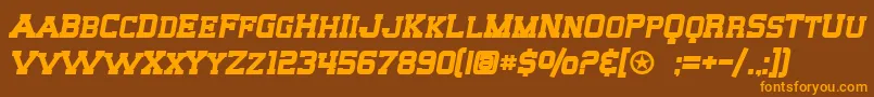 SF Big Whiskey SC Bold Font – Orange Fonts on Brown Background