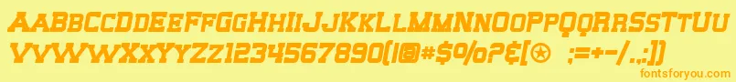 SF Big Whiskey SC Bold Font – Orange Fonts on Yellow Background