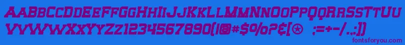 SF Big Whiskey SC Bold Font – Purple Fonts on Blue Background