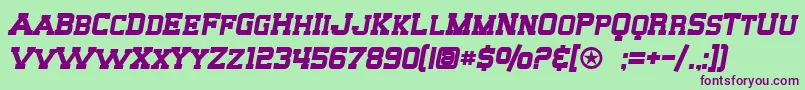 SF Big Whiskey SC Bold Font – Purple Fonts on Green Background