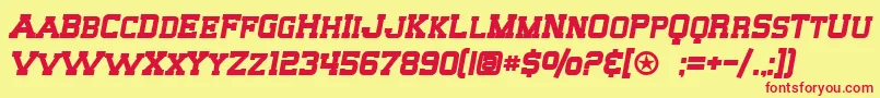 SF Big Whiskey SC Bold Font – Red Fonts on Yellow Background