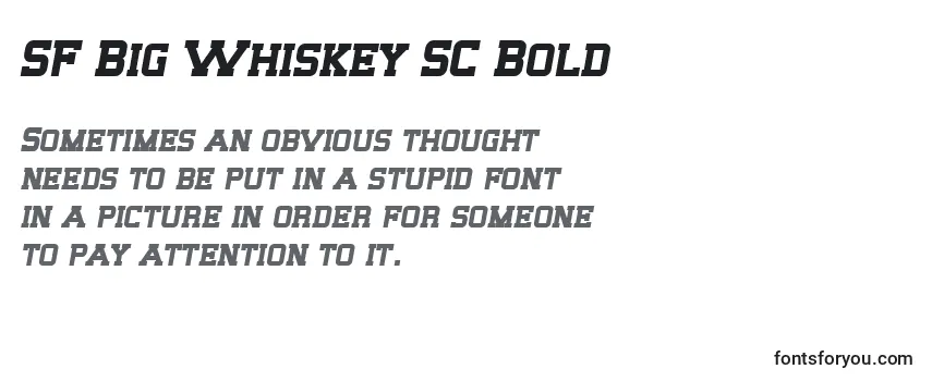 Überblick über die Schriftart SF Big Whiskey SC Bold