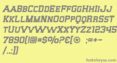 SF Big Whiskey SC font – Gray Fonts On Yellow Background