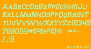 SF Big Whiskey SC font – Green Fonts On Orange Background