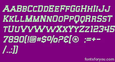 SF Big Whiskey SC font – Green Fonts On Purple Background