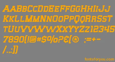 SF Big Whiskey SC font – Orange Fonts On Gray Background