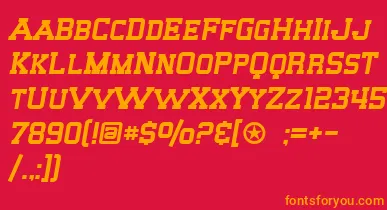 SF Big Whiskey SC font – Orange Fonts On Red Background