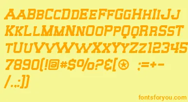 SF Big Whiskey SC font – Orange Fonts On Yellow Background