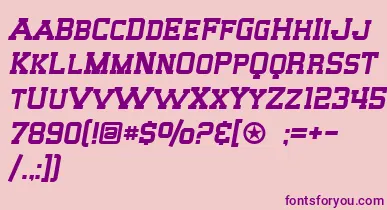 SF Big Whiskey SC font – Purple Fonts On Pink Background