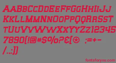 SF Big Whiskey SC font – Red Fonts On Gray Background