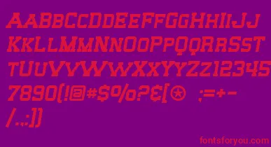SF Big Whiskey SC font – Red Fonts On Purple Background