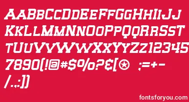 SF Big Whiskey SC font – White Fonts On Red Background