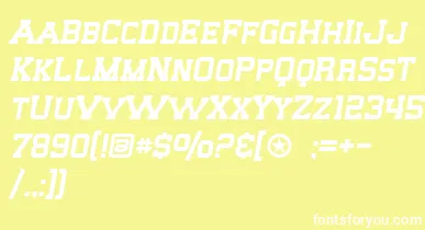 SF Big Whiskey SC font – White Fonts On Yellow Background