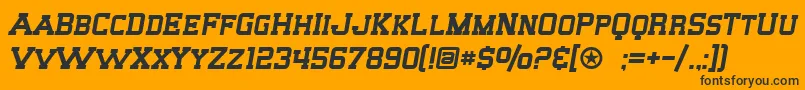 SF Big Whiskey SC-Schriftart – Schwarze Schriften auf orangefarbenem Hintergrund