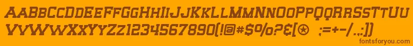 Шрифт SF Big Whiskey SC – коричневые шрифты на оранжевом фоне