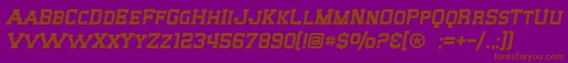 SF Big Whiskey SC Font – Brown Fonts on Purple Background