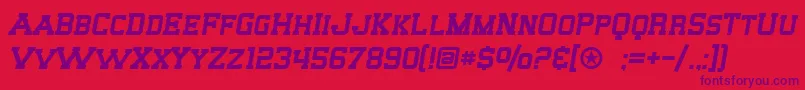 SF Big Whiskey SC Font – Purple Fonts on Red Background