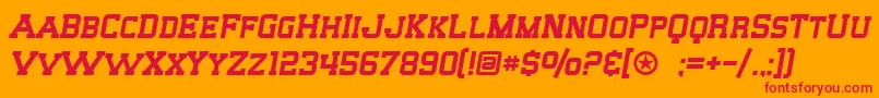 SF Big Whiskey SC Font – Red Fonts on Orange Background