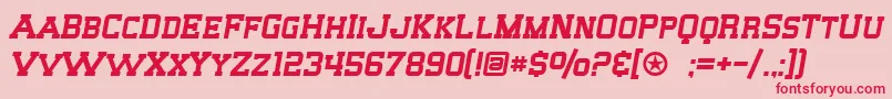 SF Big Whiskey SC Font – Red Fonts on Pink Background