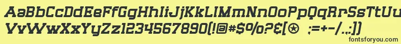 SF Big Whiskey Font – Black Fonts on Yellow Background