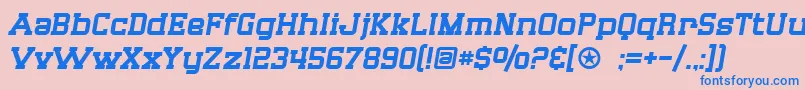SF Big Whiskey Font – Blue Fonts on Pink Background