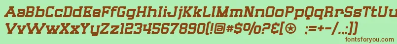 SF Big Whiskey Font – Brown Fonts on Green Background