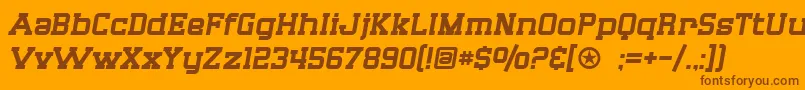 SF Big Whiskey Font – Brown Fonts on Orange Background