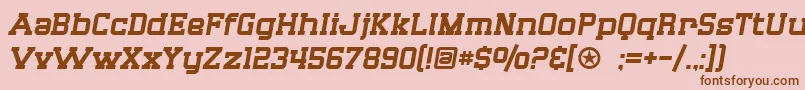 SF Big Whiskey Font – Brown Fonts on Pink Background