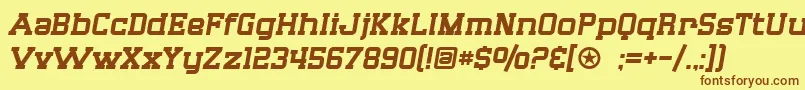 SF Big Whiskey Font – Brown Fonts on Yellow Background