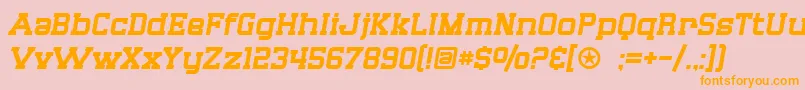 SF Big Whiskey Font – Orange Fonts on Pink Background