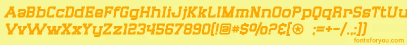 SF Big Whiskey Font – Orange Fonts on Yellow Background