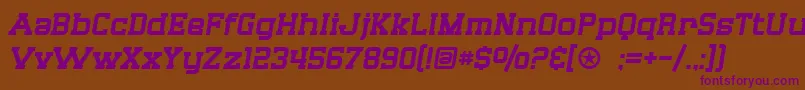 SF Big Whiskey Font – Purple Fonts on Brown Background