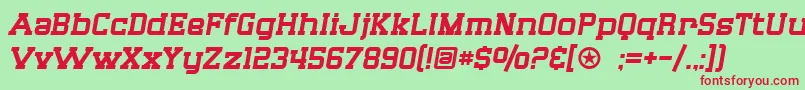 SF Big Whiskey Font – Red Fonts on Green Background