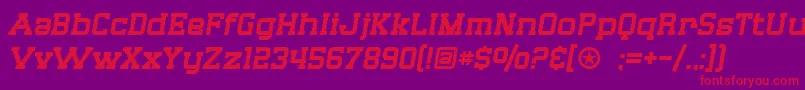 フォントSF Big Whiskey – 紫の背景に赤い文字