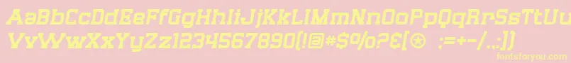 SF Big Whiskey Font – Yellow Fonts on Pink Background
