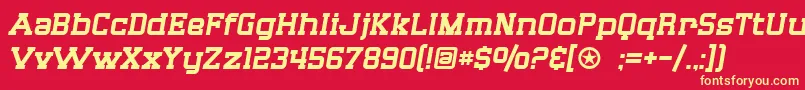 SF Big Whiskey Font – Yellow Fonts on Red Background