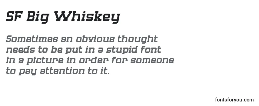 SF Big Whiskey Font
