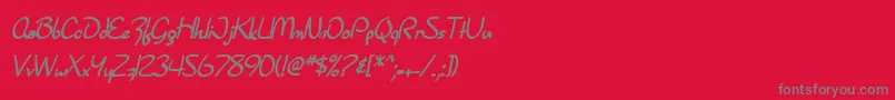 SF Burlington Script Bold-Schriftart – Graue Schriften auf rotem Hintergrund