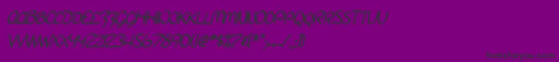 SF Burlington Script SC Bold Font – Black Fonts on Purple Background
