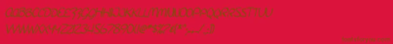 SF Burlington Script SC Bold Font – Brown Fonts on Red Background