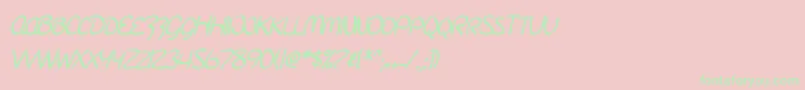 SF Burlington Script SC Bold Font – Green Fonts on Pink Background