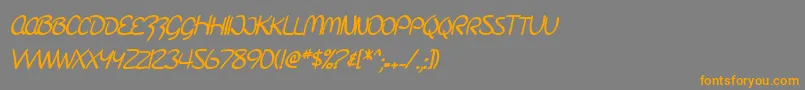 Lisätietoja SF Burlington Script SC Bold-fontista SF Burlington Script SC Bold-fontti – oranssit fontit harmaalla taustalla
