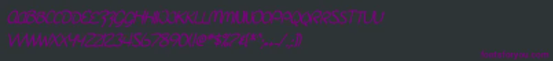 SF Burlington Script SC Bold-Schriftart – Violette Schriften auf schwarzem Hintergrund