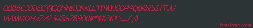 SF Burlington Script SC Bold Font – Red Fonts on Black Background